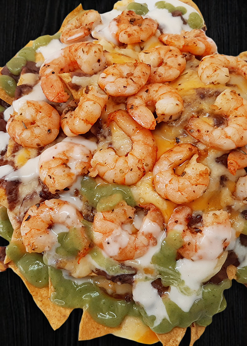 Súper Nachos de Camarones